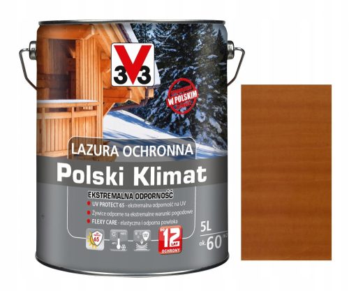 Lazura za drvo V33 Poljski Klimat 12 godina, zlatni hrast saten