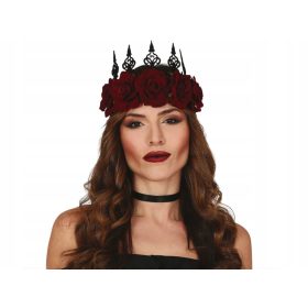 Kruna s crvenim ružama - Ukrasna maska za Noć vještica