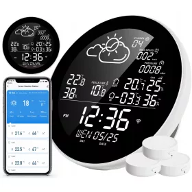   Stacija vremenske stanice WIFI TUYA SMART s 3 dodatna senzora