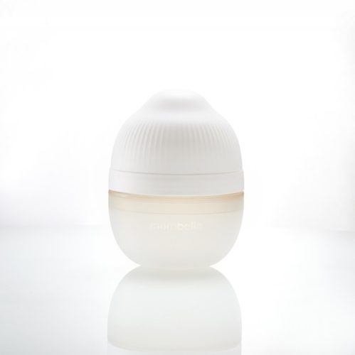 Mombella Silikonska bočica protiv kolika za novorođenče oblika dojke Ivory 120 ml
