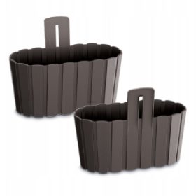    Prosperplast saksija 27,5 cm x 15 x 20 cm promjer 27,7 cm plastične nijanse smeđe i bež boje