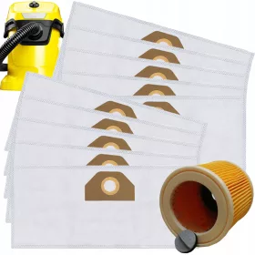    10x FILTER VREĆICA ZA KARCHER USISAVAČ WD3 SE4001 WD2 PLUS KWD V-17 V-15 V12