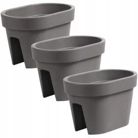    Lonac za cvijeće u boci 39,5 cm x 27 x 25 cm plastične nijanse sive i srebrne