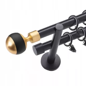  Karnišna 240 cm metalna 19+19 mm CRNA spremna