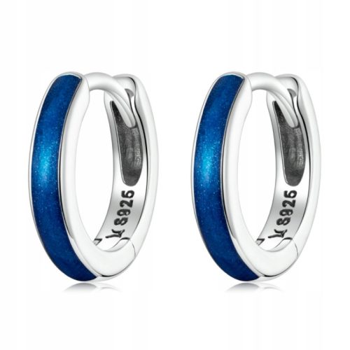 Srebrne naušnice SAJBRAZE BLUE RINGS S925