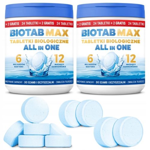 Preparat za biološku obradu otpadnih voda, BioTab MAX 3w1 Tablete za biološku obradu 2 GOD 52 tab