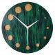 Naturdeco zidni sat nijanse zelene, 28 cm