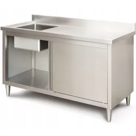 GASTRONOMSKI RADNI STOL S BAZENOM I INOX SUDOPEROM, 150 CM