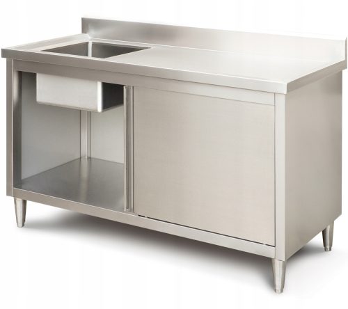 GASTRONOMSKI RADNI STOL S BAZENOM I INOX SUDOPEROM, 150 CM