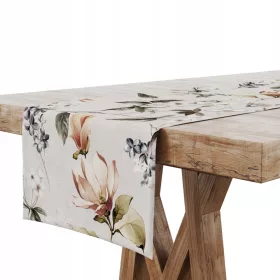 Biežnik na Stol 40x240 Obrus Bežowy Cvjetni 8257