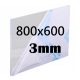  Bezbojna akrilna PLEXI ploča dimenzija 800x600x3mm