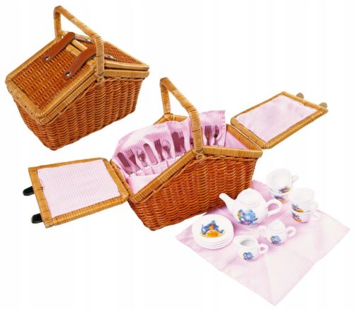 Košara za piknik s porculanom Small Foot 5300 30 kom.