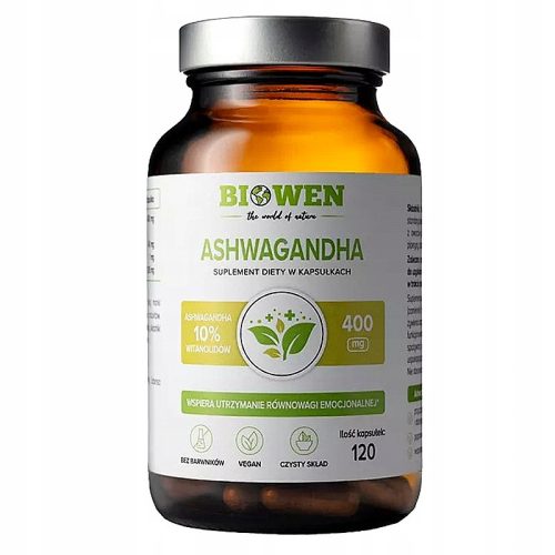 Ashwagandha BIOWEN s 95% Piperina - 120 kapsula za mentalno zdravlje i opuštanje