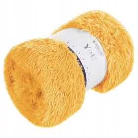 Pled Yeti od poliestera 200 cm x 220 cm - Mustard Yellow