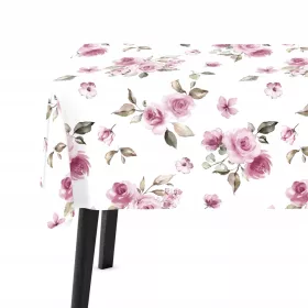 Obrus za stol 140 cm x 260 cm s cvjetnim uzorkom ruža