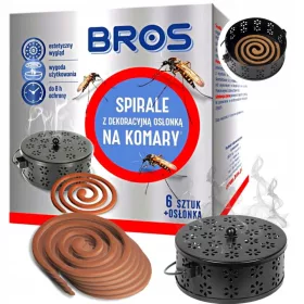   Bros komarnik spiralnih svijeća sa dekorativnim poklopcem - crna (6 komada)