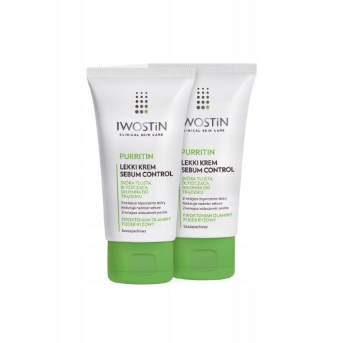 IWOSTIN PURRITIN Lekki Krem za Kontrolu Sebuma, 60 ml - Pakiranje od 3 Komada