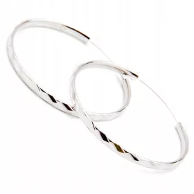 Srebrni naušnice 925 sa dijamantnim kolutovima, 29 mm