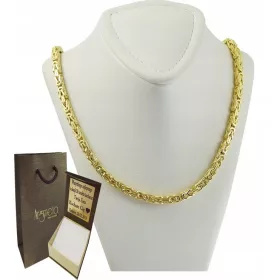   Royal Gold-Plated Silver Chain 3.80mm for Men pr 925 with Engraving