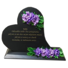   Srce za groblje - Ručno izrađena dekoracija za spomenike dimenzija 25x30 cm, idealna za obilježavanje groba ili spomenika na poseban i personaliziran način. Ova prekrasna kreacija na temu srca ima mog