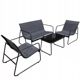 Bluegarden Set namještaja za vrt Nugri sivi