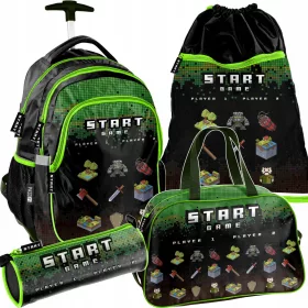 Ruksak s kotačima Minecraft 4u1 školski set