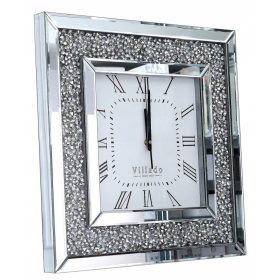 Sofer bijeli, srebrni zidni sat, 50 cm