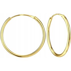 ENSKE ZLATNE NAUŠNICE SA OBRČEM, 925 SREBRO, POZLAĆENO