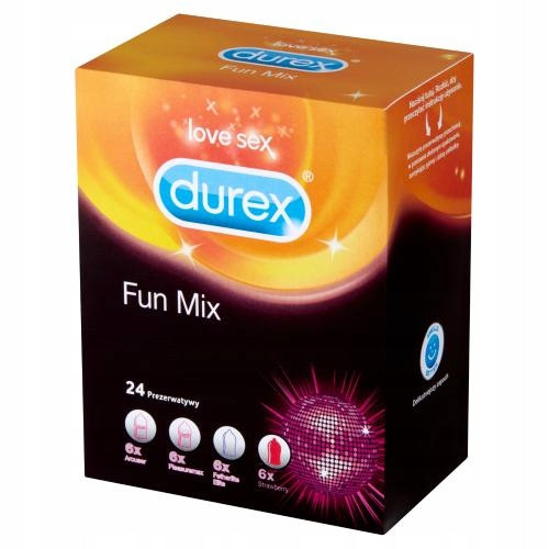 Durex Fun Mix kondomi od lateksa, 24 komada