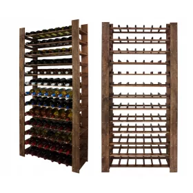   Stalak za vino, stalak za boce, police za alkohol, 91 boca 166 cm DRVO