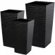  Kadax posuda za cvijeće 29 cm x 29 x 57 cm promjer 29 cm plastična crna