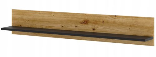 Aura hrastova viseća polica 120 cm, mat crna