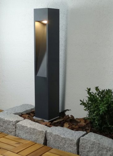 MODERNA vrtna lampa 60cm kvadratna, siva/jasen
