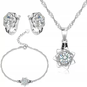 Set srebrnog nakita Rose 925 srebro
