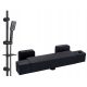 Reihe Cubic CUB-ZND-BL nadgradni tuš set + Reihe TERMO 03-BL crna tuš slavina