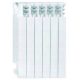 Aluminijski radiator KFA G500 F 6 zeberek bijeli 480 x 573 x 90 mm - bočni priključak