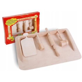   Dječja Drvena Stolica s Priborom za Mali Kuhar - Idealan Poklon za Male Chefove