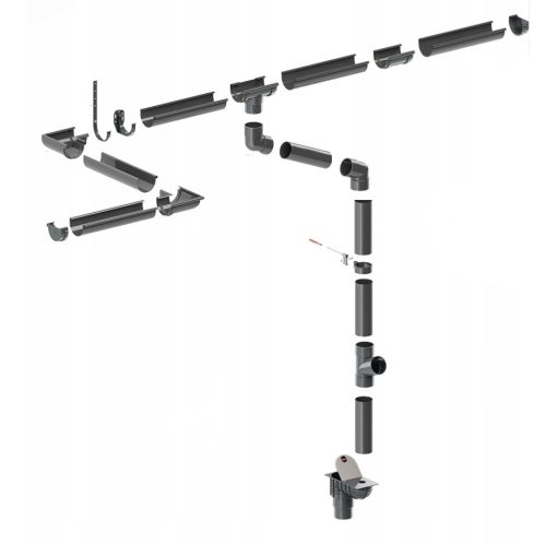 Krop oluk 125 mm smeđi