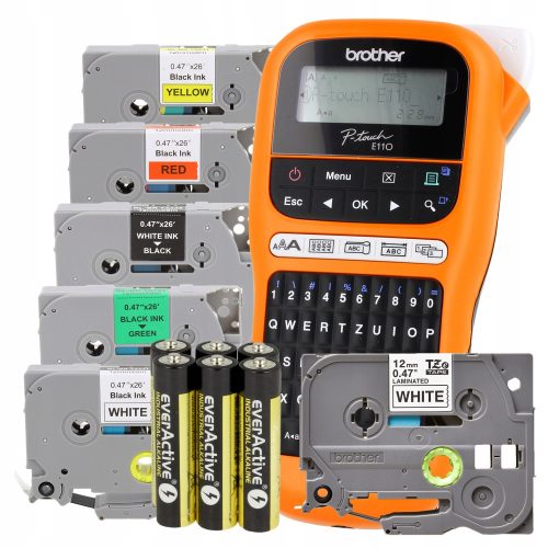Brother PT-E110 Pisač Oznaka Etyketa + 5 Traka MIX Kolor