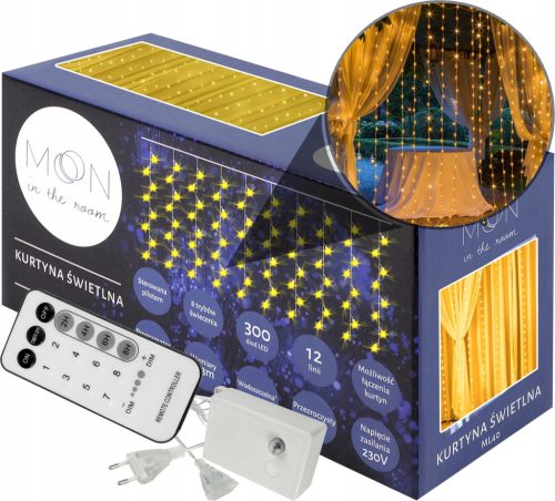 LED BOŽIĆNA ZAVESA MOON IN THE ROOM 3X2M