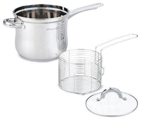 GARNEK ZA PRŽENJE POMFRITA KAMILLE KM5852 SREBRNI 3,5 L
