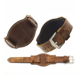 Kožni remen s podstavom 2u1 TEKLA T-075.03W 20 mm