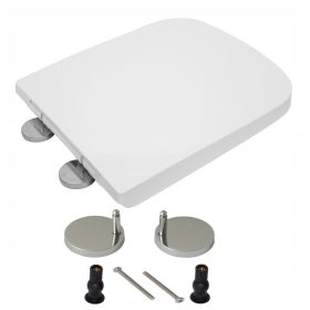 Estiva Luksuzna Pravokutna WC Daska, Bijeli Polipropilen