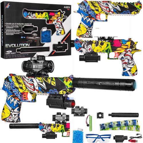 KARABIN PISTOLET MP AUTOMAT DEAGLE KULKI ŽELOWE CS