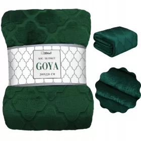   Veliki mekani pokrivač za krevet od mikroflanela PLED 200x220 cm Goya zeleni