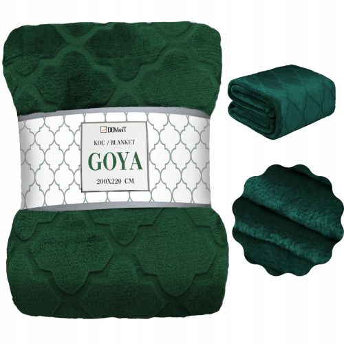 Veliki mekani pokrivač za krevet od mikroflanela PLED 200x220 cm Goya zeleni