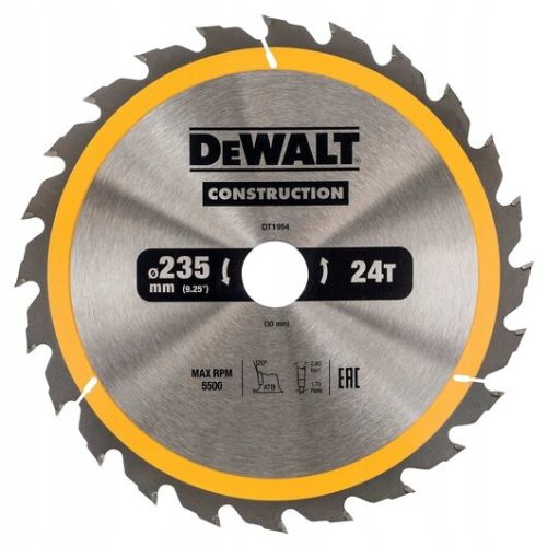 DEWALT DT1954-QZ rezni disk 235 x 30 mm 24 zuba