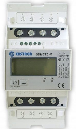Trofazno brojilo električne energije EASTRON SDM72D-M Modbus V2 MID