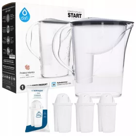  Dafi Start Classic filter vrč za vodu 2,4l srebrna/siva + 3x Filter uložak za Wessper Aquaclassic Standard vrč 1 kom.