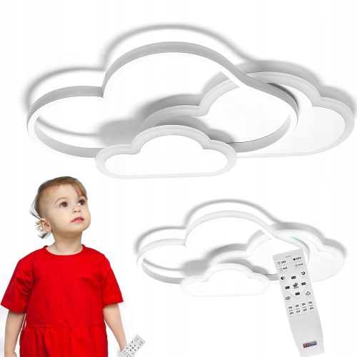 LED DJEČJA PLAFONJERA OBLACI 58W + DALJINSKI UPRAVLJAČ